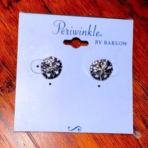 Periwinkle by Barlow Hammered Sand Dollar Earrings - NEW, summer beach earrings